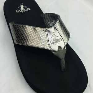 Corkys Royal Women's Flip Flop Sandals - Pewter